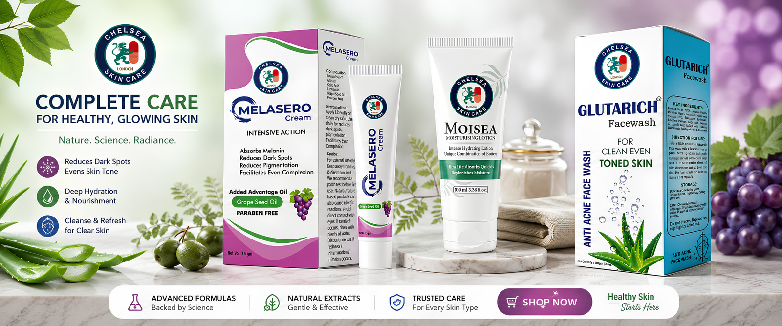Chelsea Cosmetic Desktop Banner